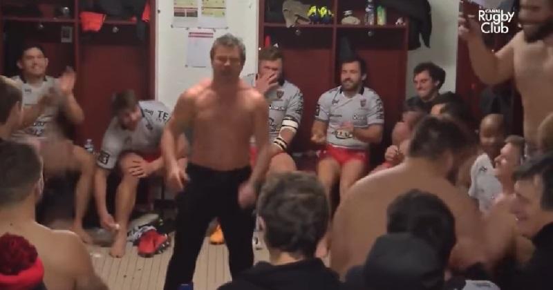 VIDÉO. Fabrice Landreau s'offre un breakdance dans le vestiaire du RCT après la victoire sur La Rochelle