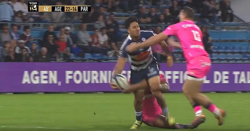Taulagi embrouille deux Parisiens d'une superbe passe à une main pour l'essai [VIDEO]