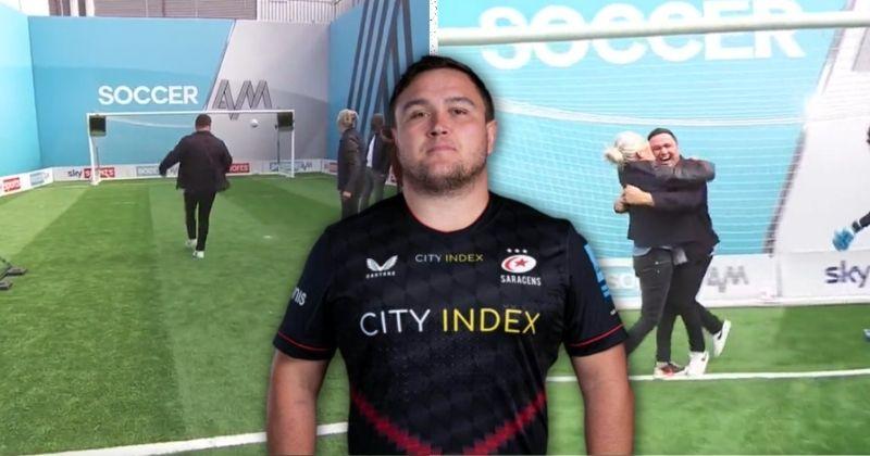 VIDÉO. En pleine lucarne ! Le talonneur de l’Angleterre Jamie George humilie les footeux