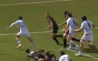 L'essai de Juan Imhoff pour la victoire du Racing face à Edimbourg