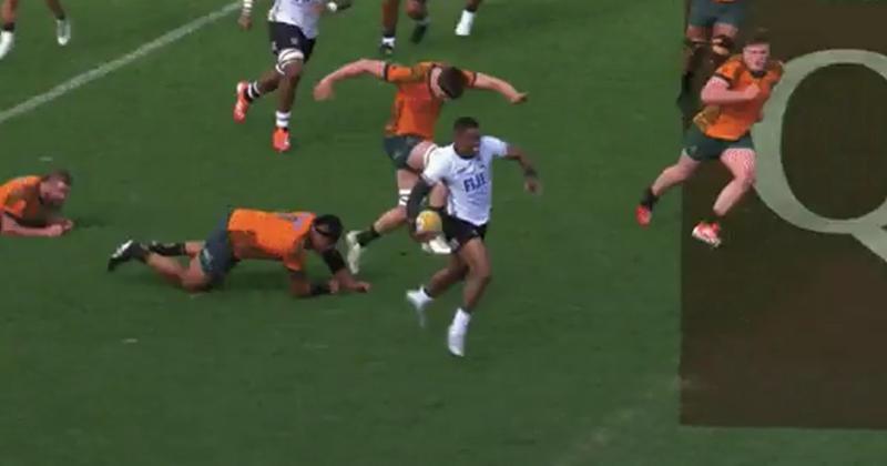 VIDÉO. Avec ses appuis fous, le funambule Wainiqolo humilie la défense des Wallabies