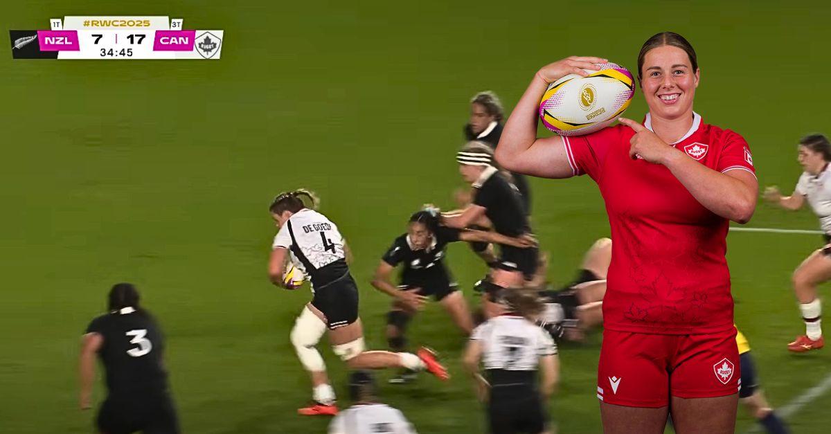 Coupe du monde. Une 2e ligne qui bute, marque, offload et plaque : Sophie de Goede écrit sa légende